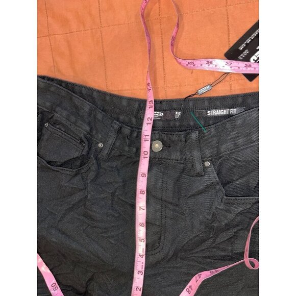 NWT Jaded London Black Coated Stacked  Straight Leg  Jeans Men's Size 32x32 - Picture 8 of 11